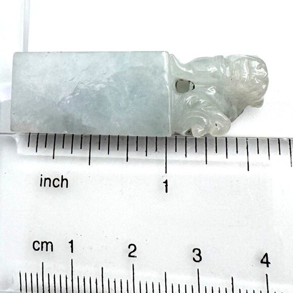 Jade Stone Seal Chop Carving of a Chinese Mythical Beast Foo Dog Vintage #4 - Picture 2 of 8